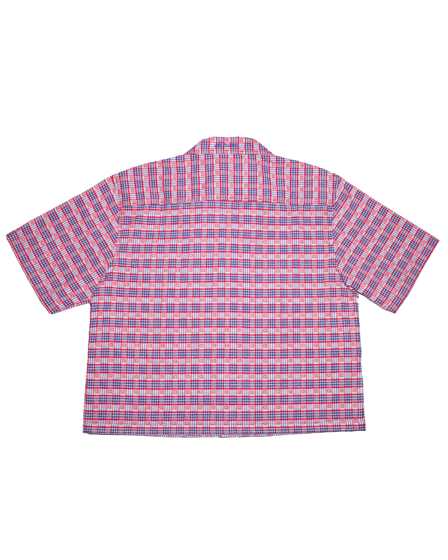 Brocade Cotton Shirt - Men's [Blue Buttonhole]