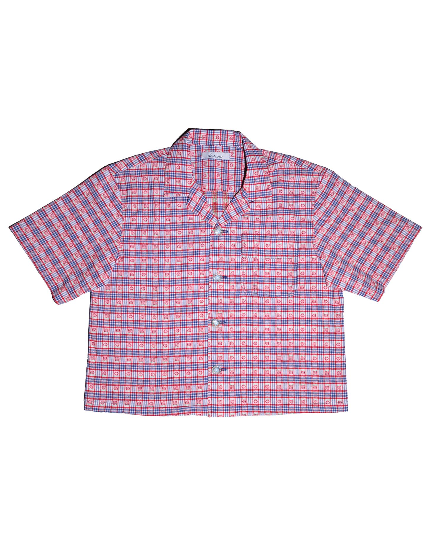 Brocade Cotton Shirt - Men's [Blue Buttonhole]